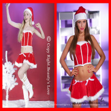 2015 Новый оптовая продажа Рождественский костюм горячий красный сексуальный взрослый костюм Рождества